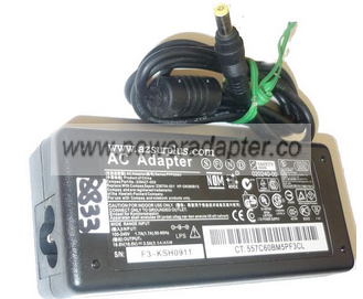 COMPAQ PPP009H AC ADAPTER 18.5VDC 3.5A 65W USED -(+) 1.5x4.7mm R